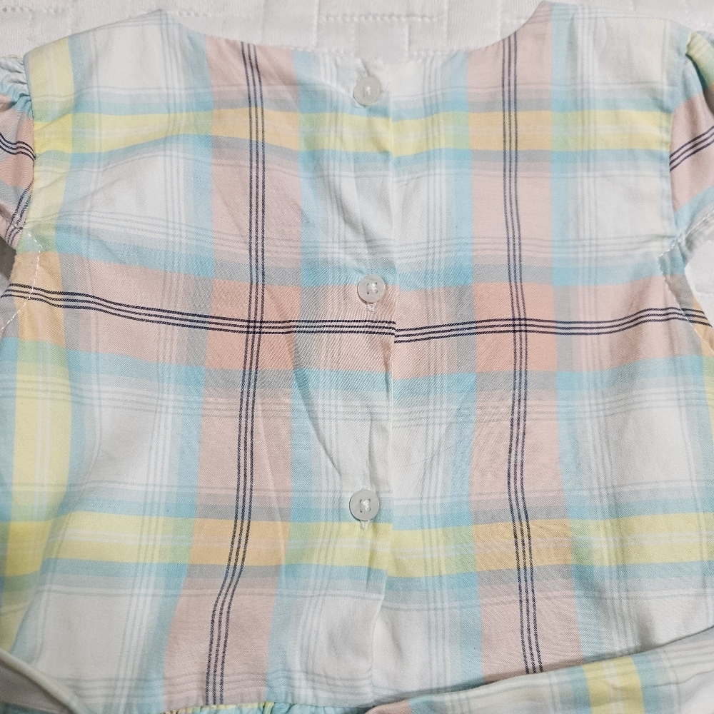Carter's Plaid Pastel Colored Dress Size 4t - Picture 6 of 8